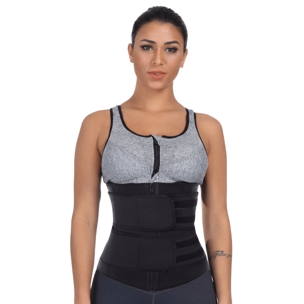 Premium Waist Trainer With Double Compression Straps & Supportive Zipper